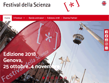 Tablet Screenshot of festivalscienza.it