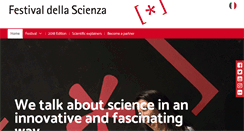 Desktop Screenshot of festivalscienza.eu